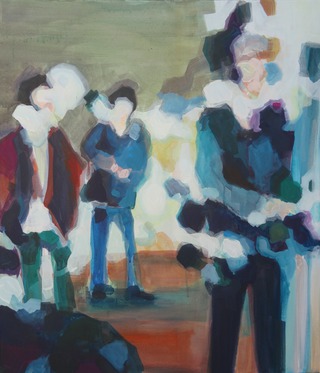 auf dem Weg, Acryl auf Leinwand, 70x80 cm, 2015
